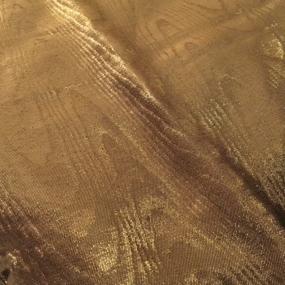 Vintage Michael Kors Gold Lamé Pencil Skirt - Picture 6 of 8